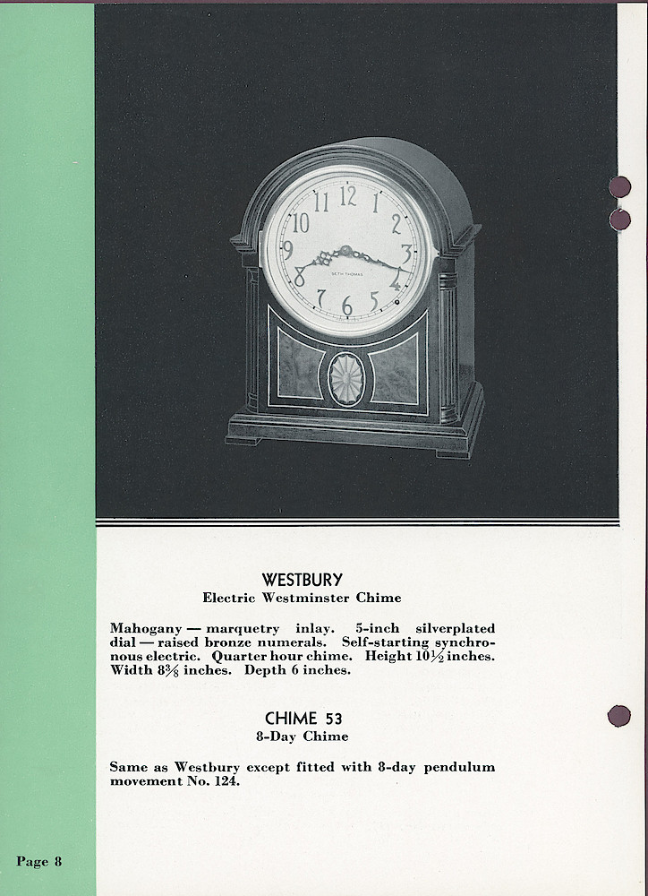 Seth Thomas Clocks; 1813 - 1935 > 8