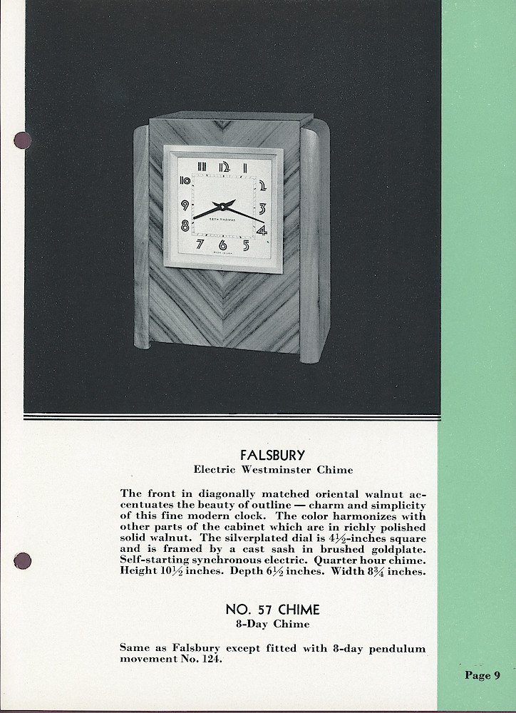 Seth Thomas Clocks; 1813 - 1935 > 9