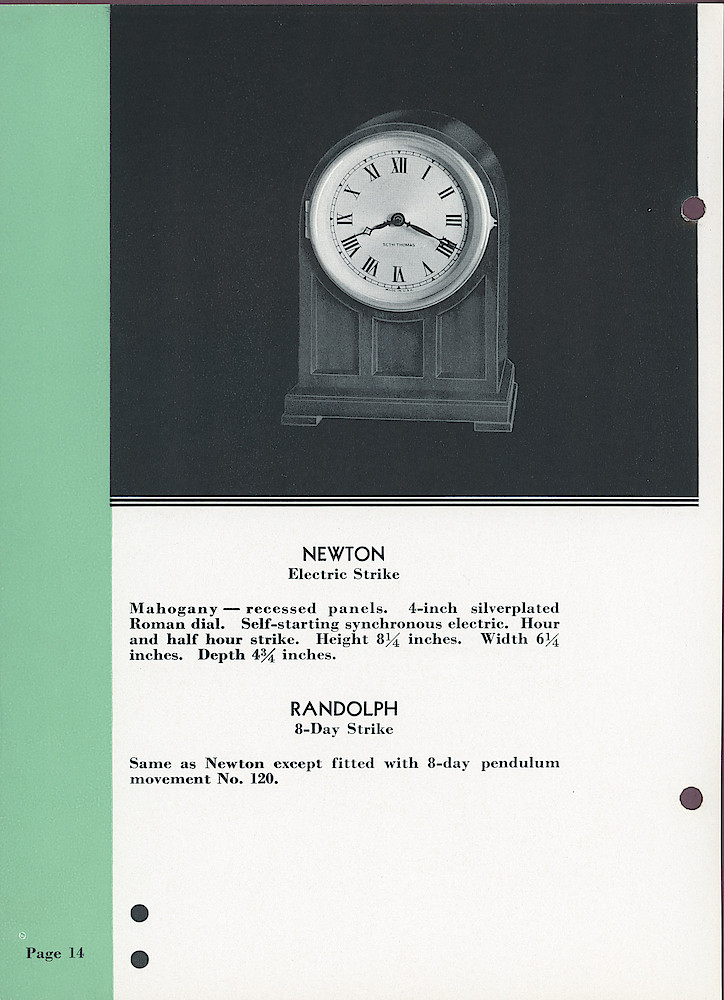 Seth Thomas Clocks; 1813 - 1935 > 14