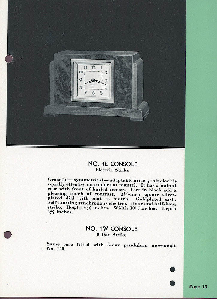 Seth Thomas Clocks; 1813 - 1935 > 15