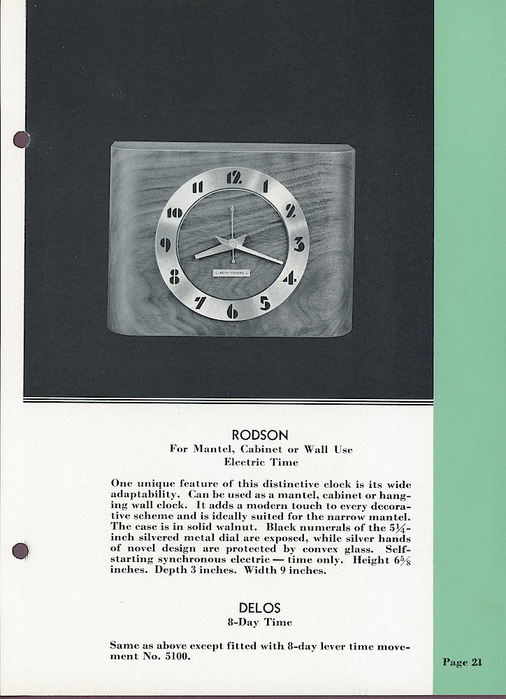 Seth Thomas Clocks; 1813 - 1935 > 21