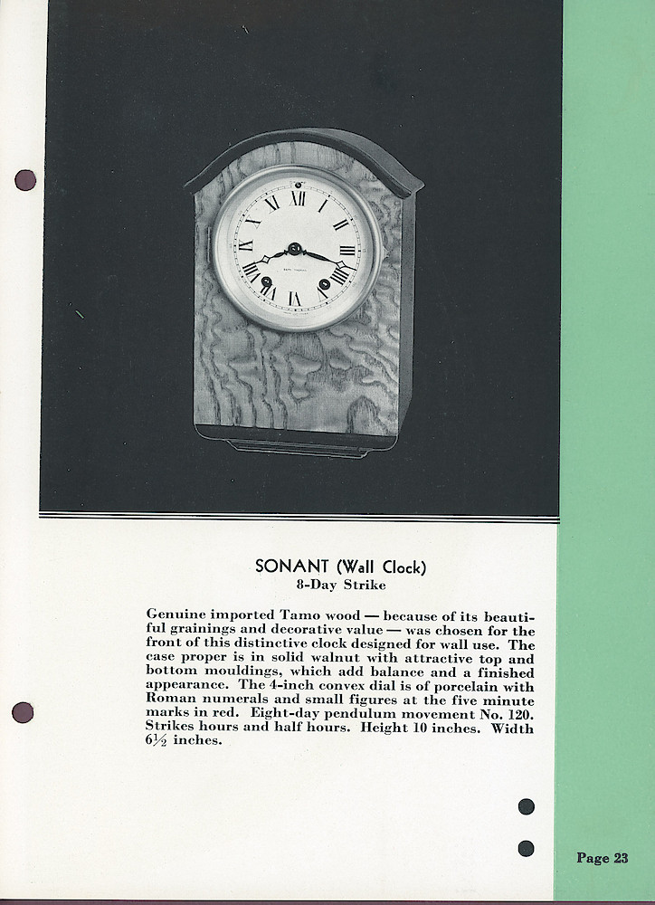 Seth Thomas Clocks; 1813 - 1935 > 23