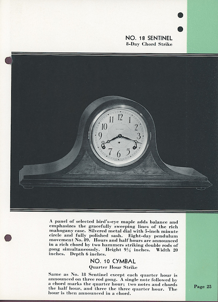 Seth Thomas Clocks; 1813 - 1935 > 25