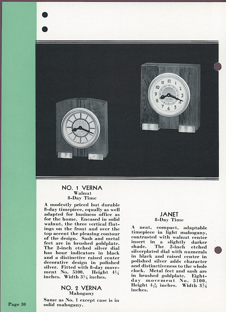 Seth Thomas Clocks; 1813 - 1935 > 30