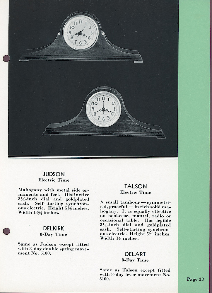 Seth Thomas Clocks; 1813 - 1935 > 33