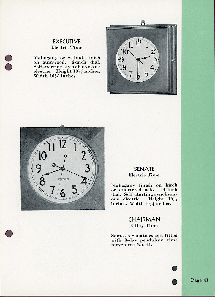 Seth Thomas Clocks; 1813 - 1935 > 41