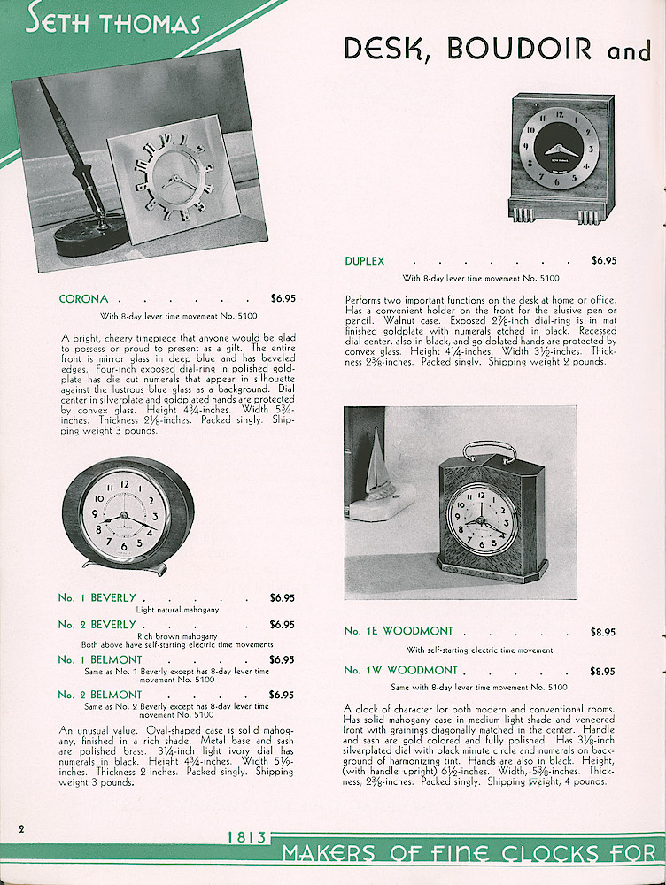 Seth Thomas Presents 1938 Clocks > 2