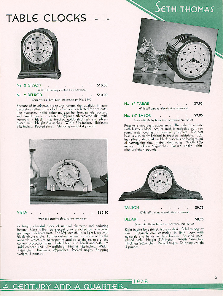 Seth Thomas Presents 1938 Clocks > 3