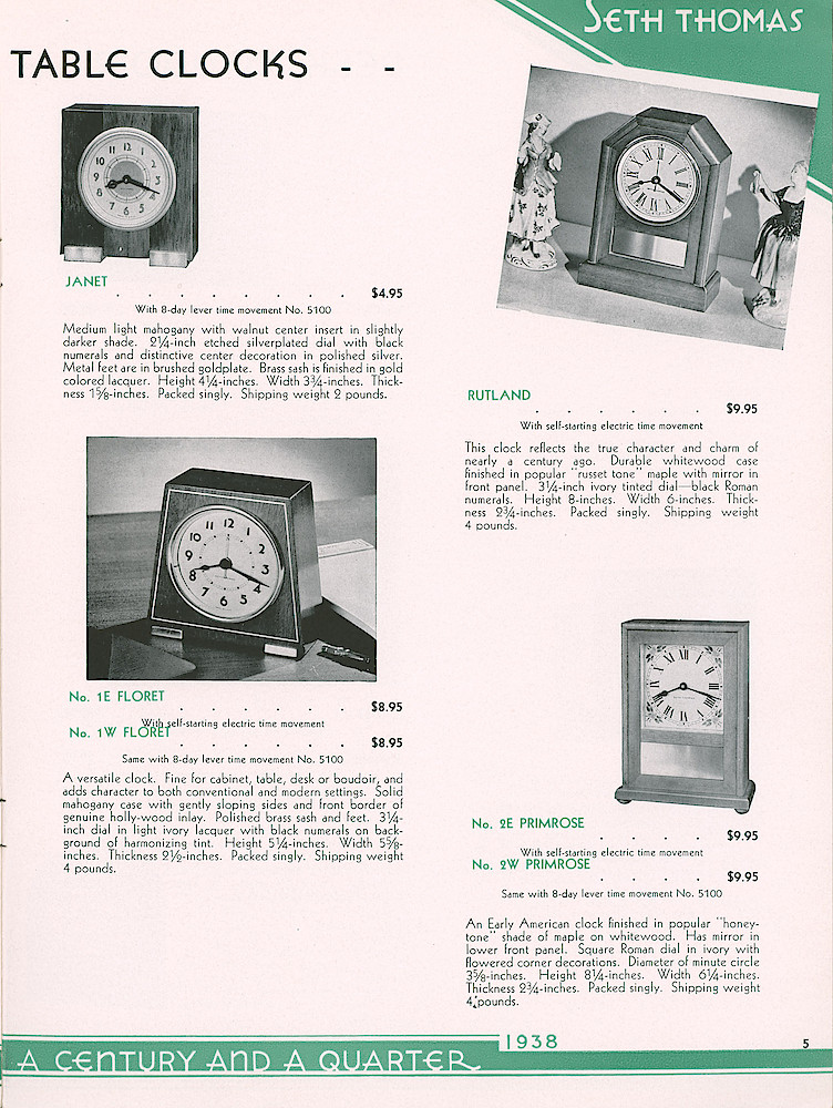 Seth Thomas Presents 1938 Clocks > 5