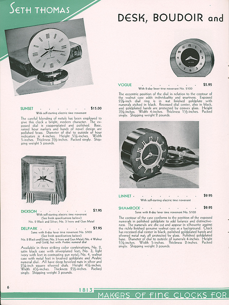 Seth Thomas Presents 1938 Clocks > 6