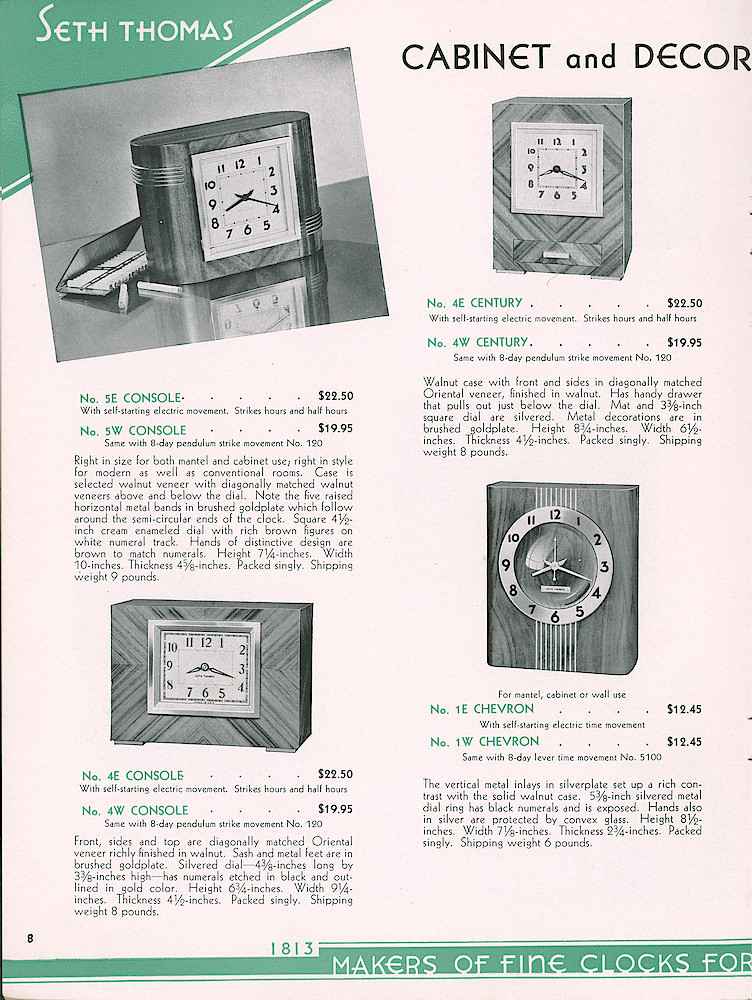 Seth Thomas Presents 1938 Clocks > 8