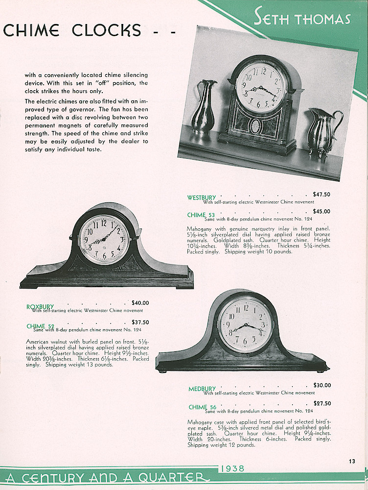 Seth Thomas Presents 1938 Clocks > 13