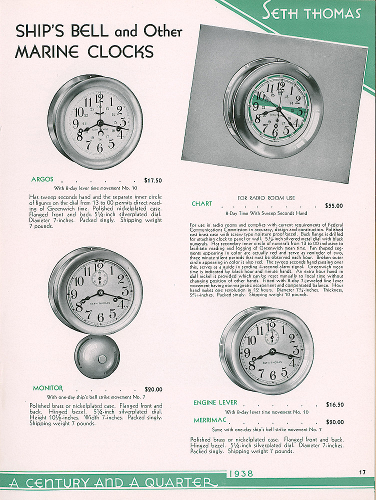 Seth Thomas Presents 1938 Clocks > 17