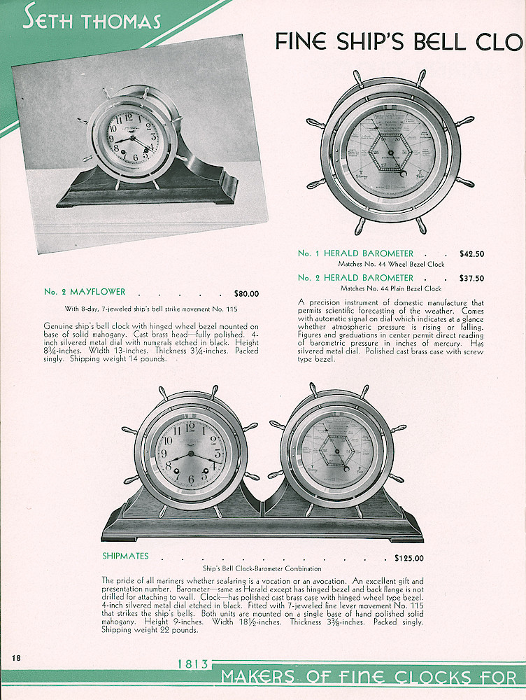 Seth Thomas Presents 1938 Clocks > 18