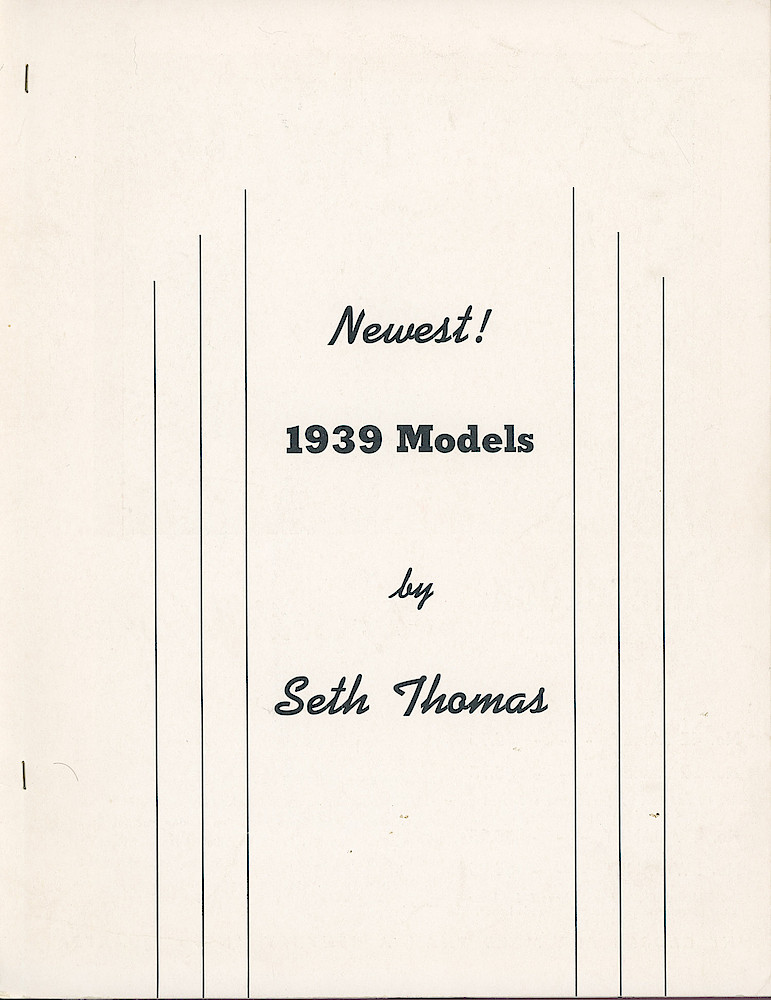 Newest 1939 Models by Seth Thomas > Front-Cover