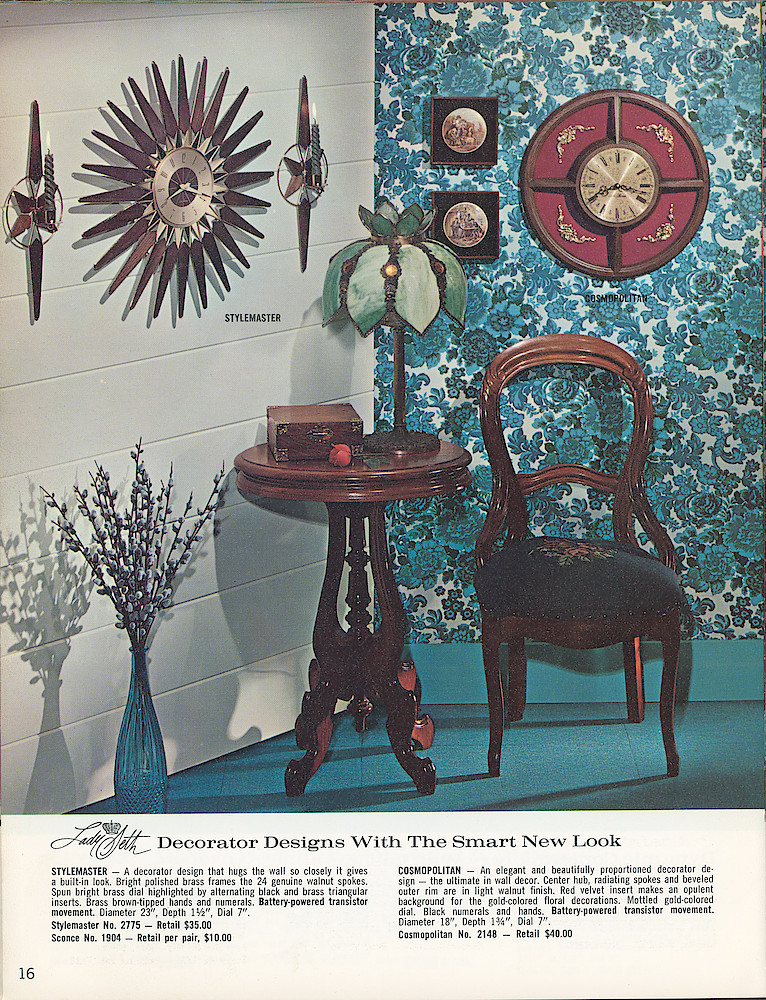 Seth Thomas Decorator Wall Fashions. > 16