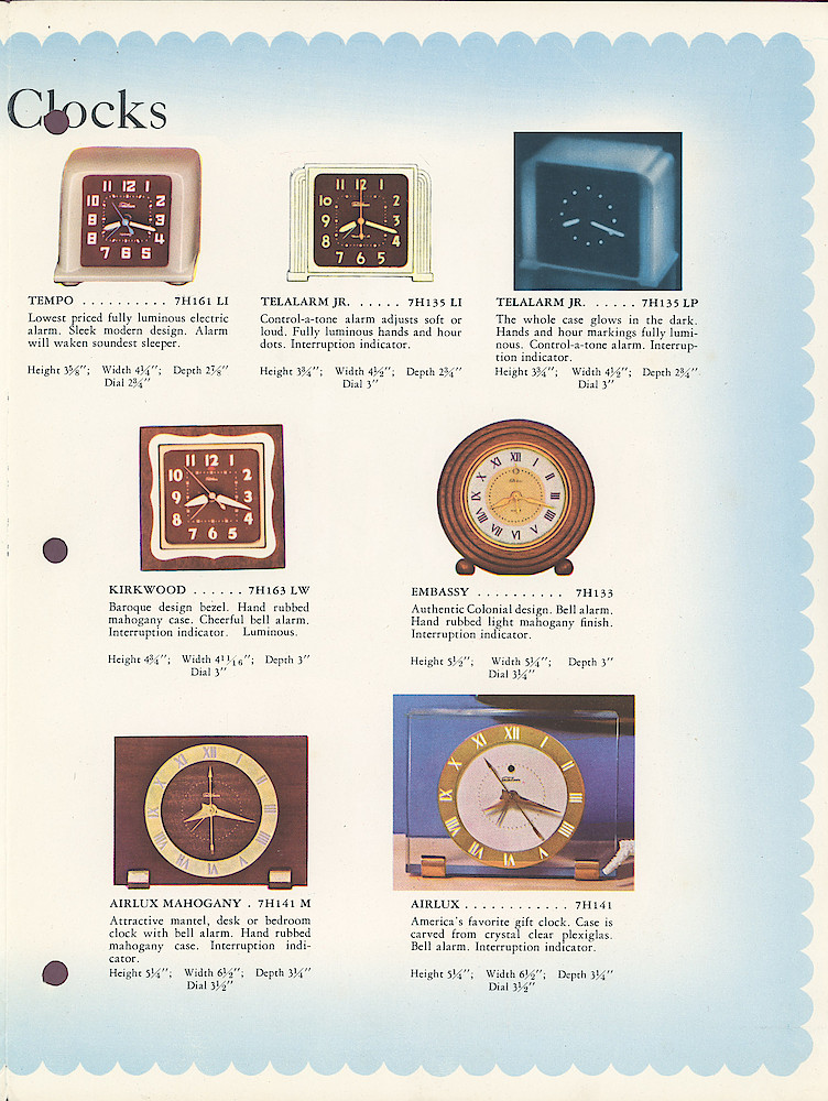 Telechron 1949 Catalog > 7