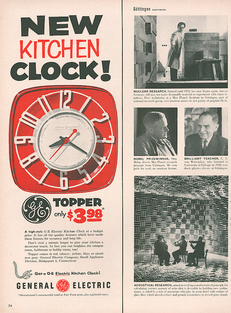 1954-topper-red-kitchen-clock-p74. Year 1954, p. 74