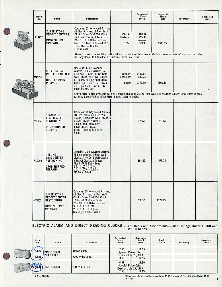 1969 Westclox Price List D-IV-69 > 5