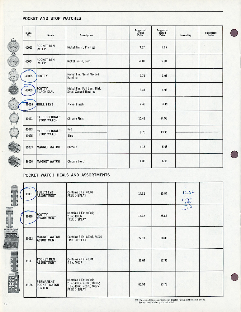 1969 Westclox Price List D-IV-69 > 10