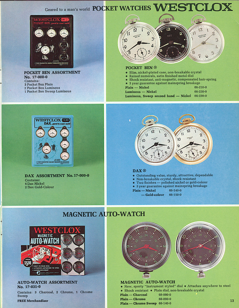 Westclox Canada 1966 Catalog > 13