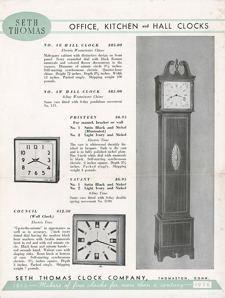 Presenting New Spring Models in Seth Thomas Clocks > 4