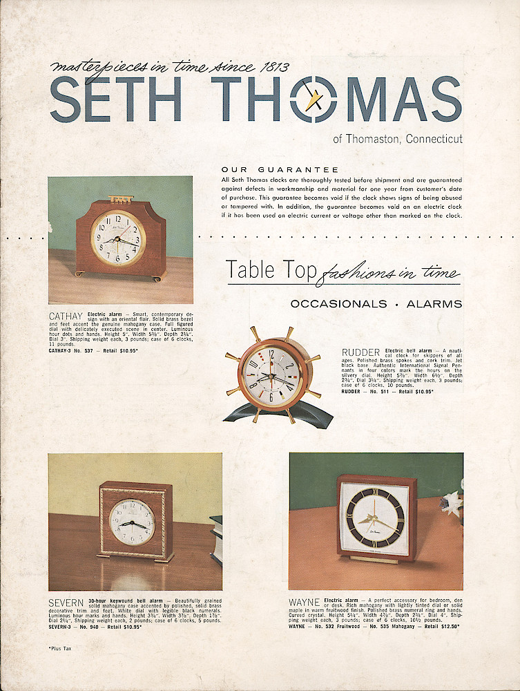 Seth Thomas - Masterpieces in Time Since 1813 > 1