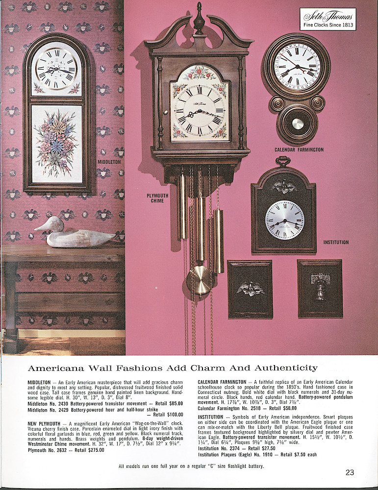 Seth Thomas Fine Clocks Since 1813 > 23