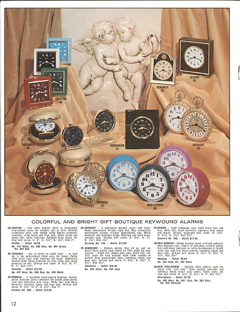 Clock & Watch Catalog Page: Seth Thomas Fine Clocks Since 1813 > 12