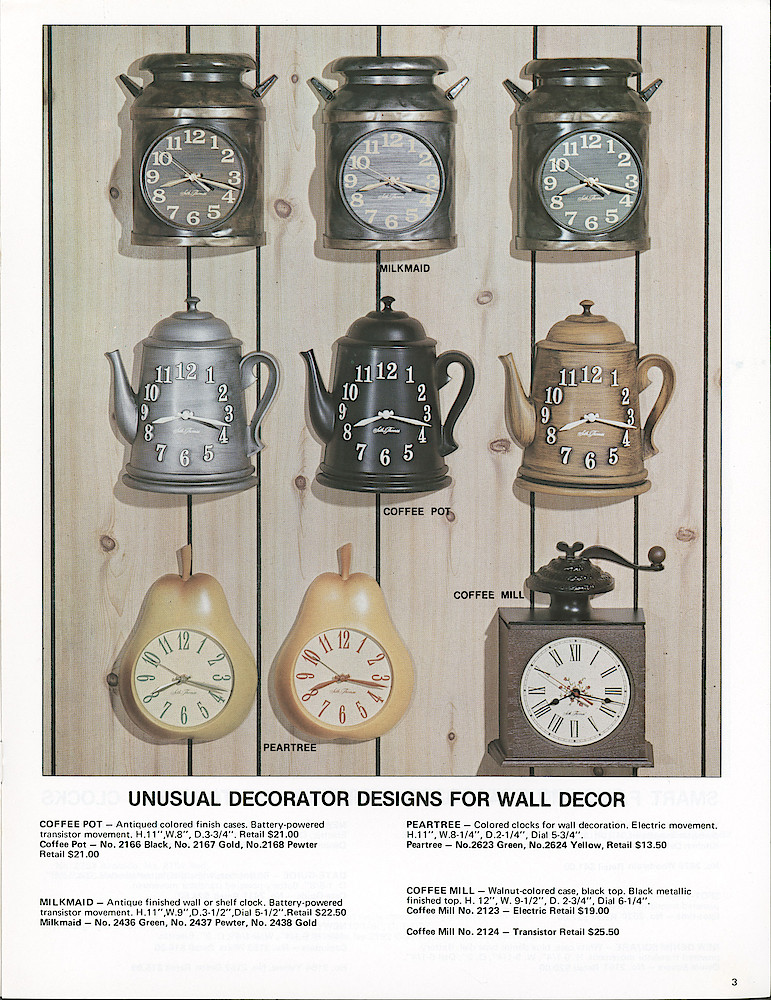 Decorator Wall Clocks by Seth Thomas > 3