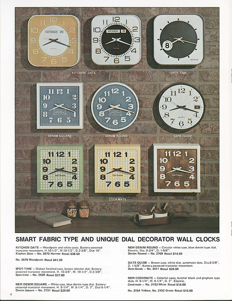 Decorator Wall Clocks by Seth Thomas > 4