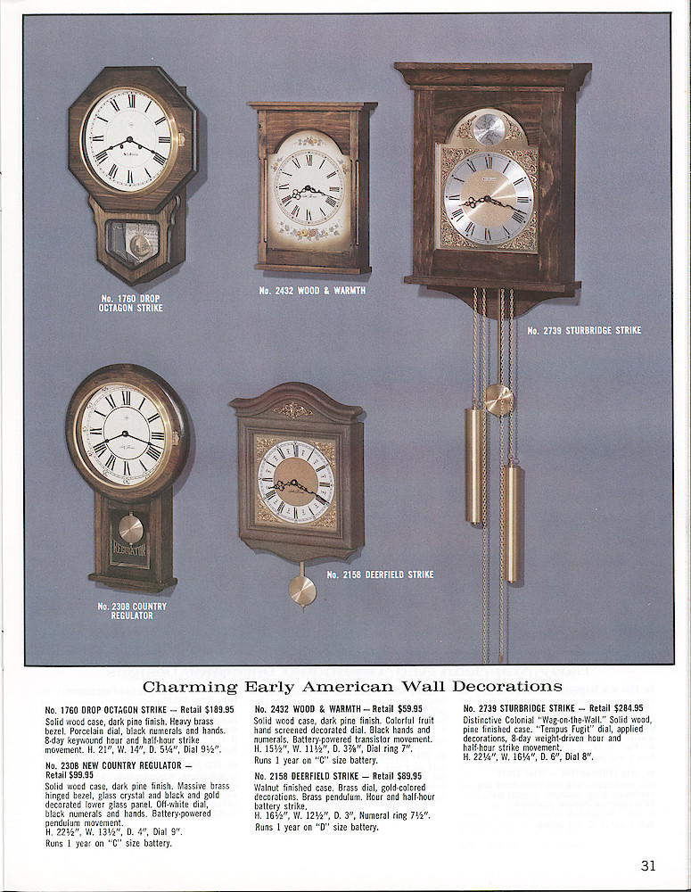 Seth Thomas - An American Tradition Since 1813 - General Catalog > 31