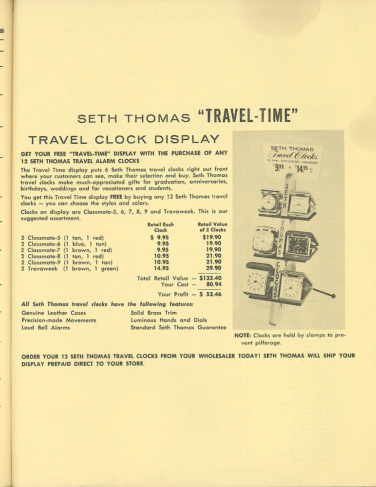 Dealers Price List, Seth Thomas Clocks > 7