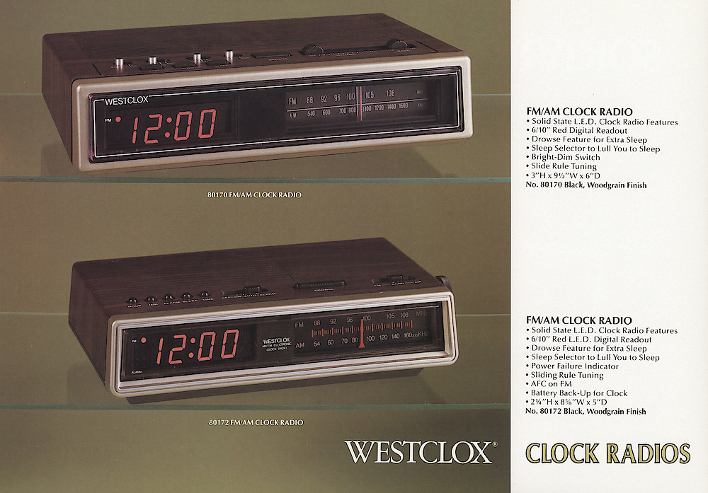 1985 General Time Product Promotion - Westclox > Clock Radios > CR-1-1-3-