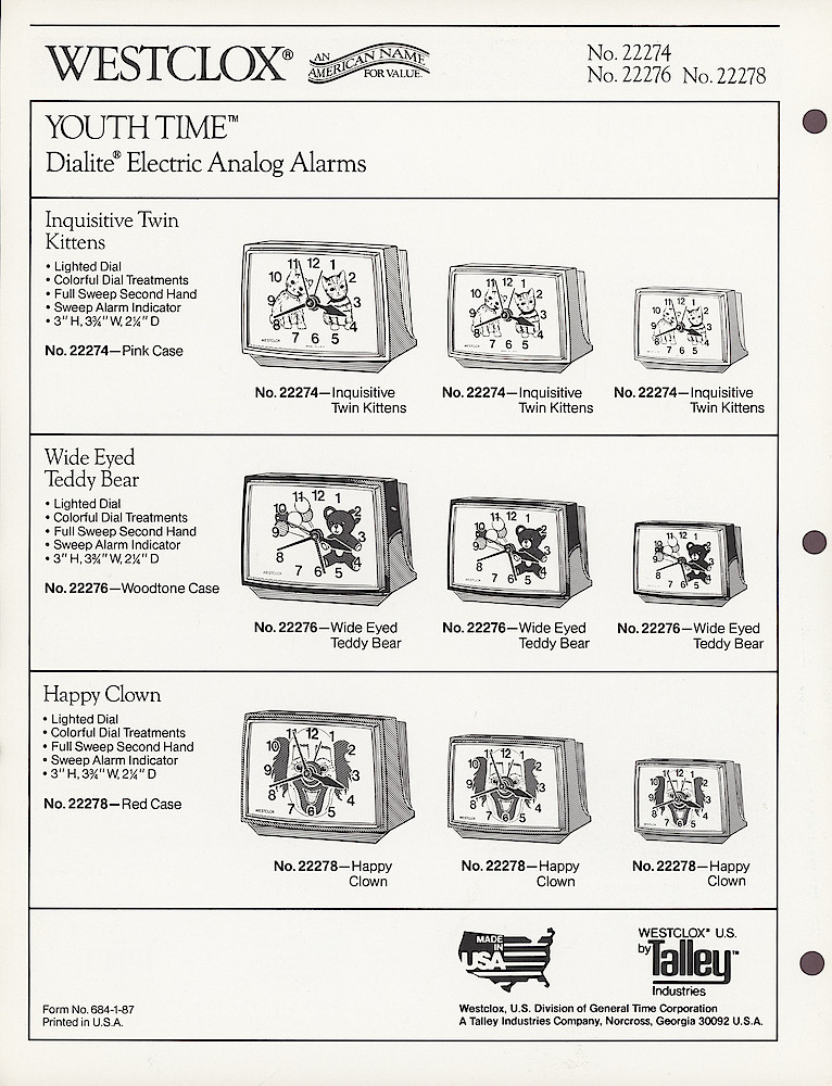 Westclox Youth Time Dialite Electric Analog Alarms > 2