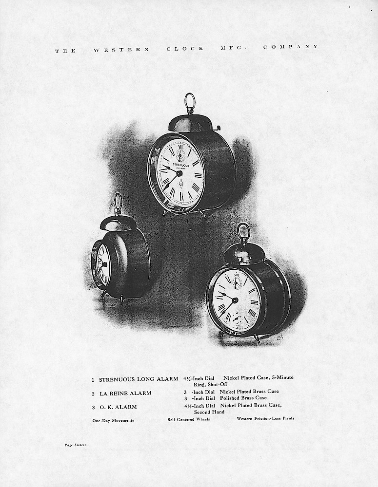 1907 Western Clock Manufacturing Company Catalog - PHOTOCOPY > 16
