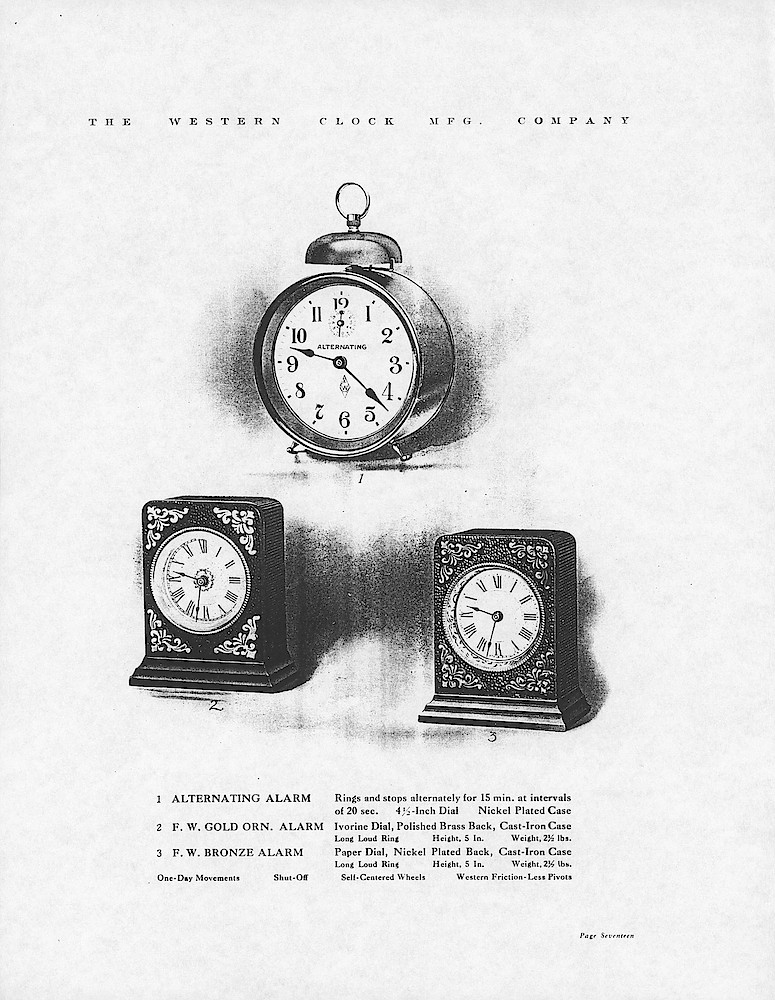 1907 Western Clock Manufacturing Company Catalog - PHOTOCOPY > 17