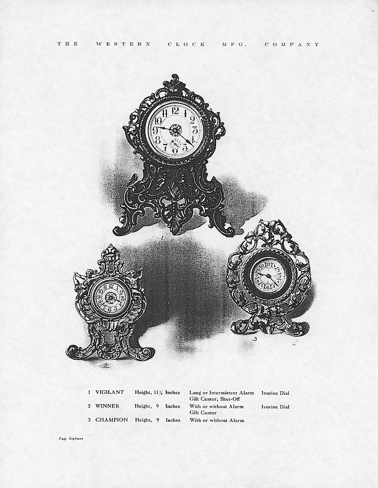 1907 Western Clock Manufacturing Company Catalog - PHOTOCOPY > 18