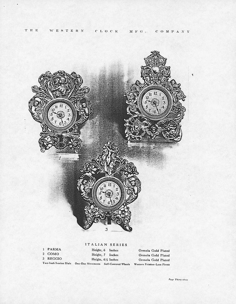 1907 Western Clock Manufacturing Company Catalog - photocopy > 33