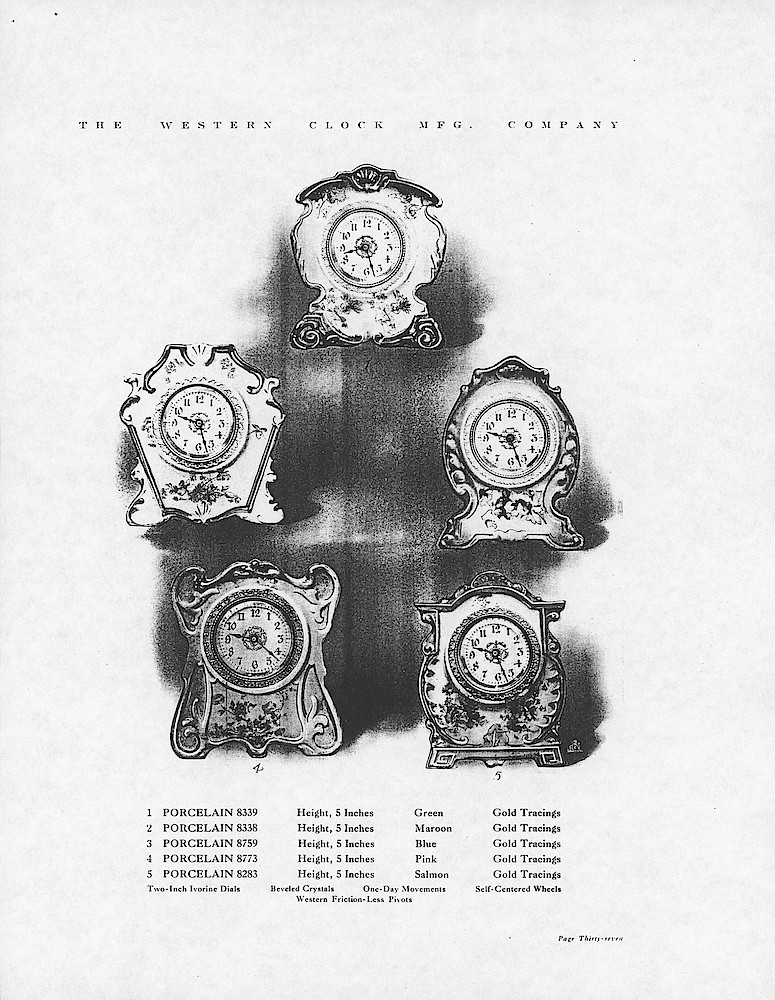 1907 Western Clock Manufacturing Company Catalog - photocopy > 37