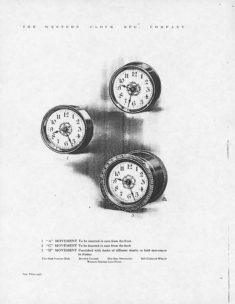 1907 Western Clock Manufacturing Company Catalog - photocopy > 38