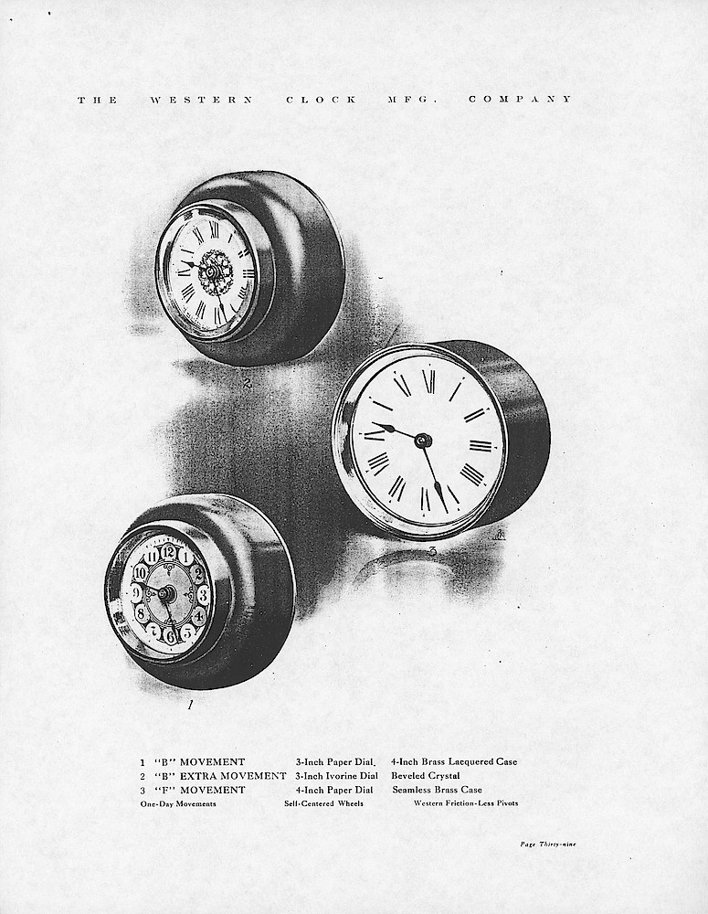 1907 Western Clock Manufacturing Company Catalog - PHOTOCOPY > 39