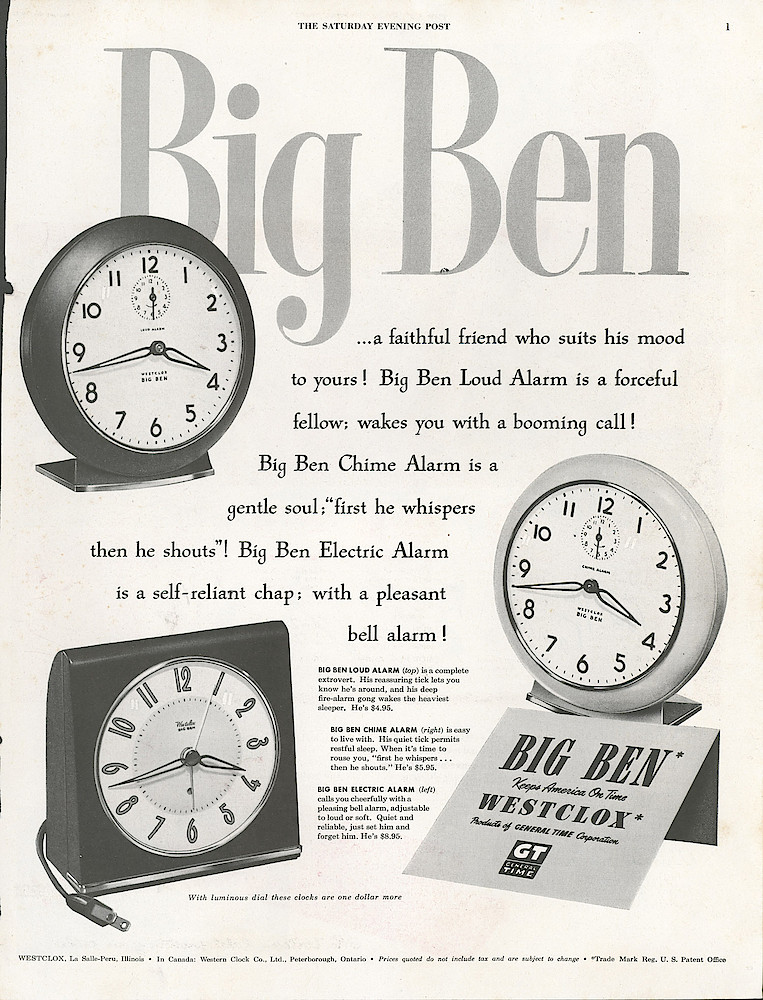 August 26, 1950 Saturday Evening Post, p. 1