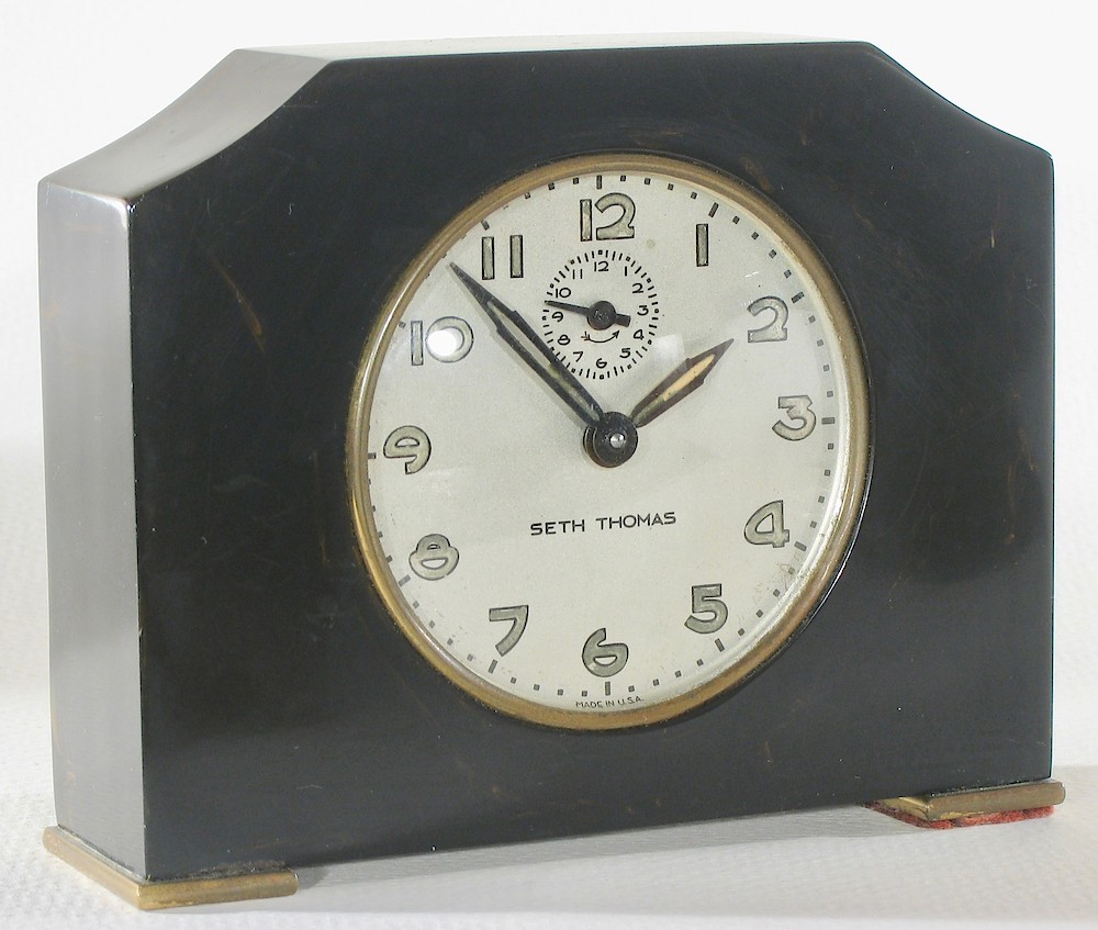 Seth Thomas Black Catalin Alarm Luminous. Seth Thomas Black Catalin Alarm Luminous Clock Example Photo