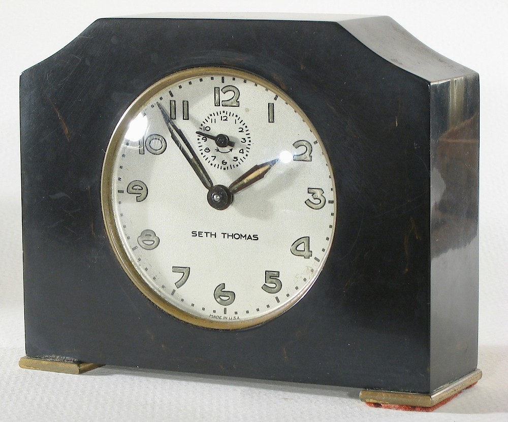 Seth Thomas Black Catalin Alarm Luminous. Seth Thomas Black Catalin Alarm Luminous Clock Example Photo