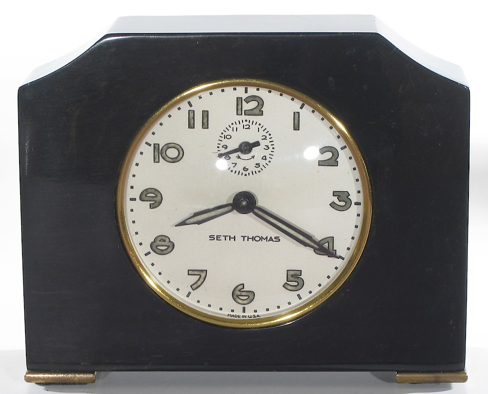 Seth Thomas Black Catalin Alarm Luminous. Seth Thomas Black Catalin Alarm Luminous Clock Example Photo