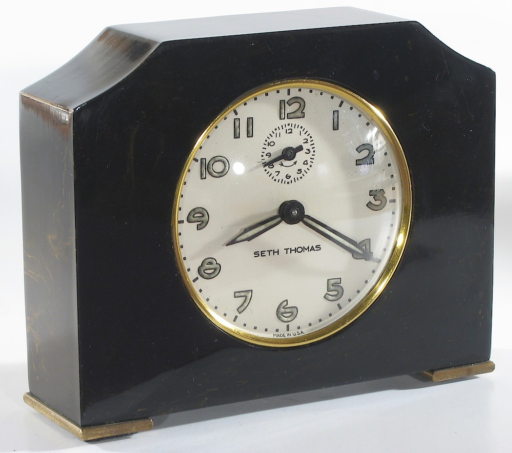 Seth Thomas Black Catalin Alarm Luminous. Seth Thomas Black Catalin Alarm Luminous Clock Example Photo