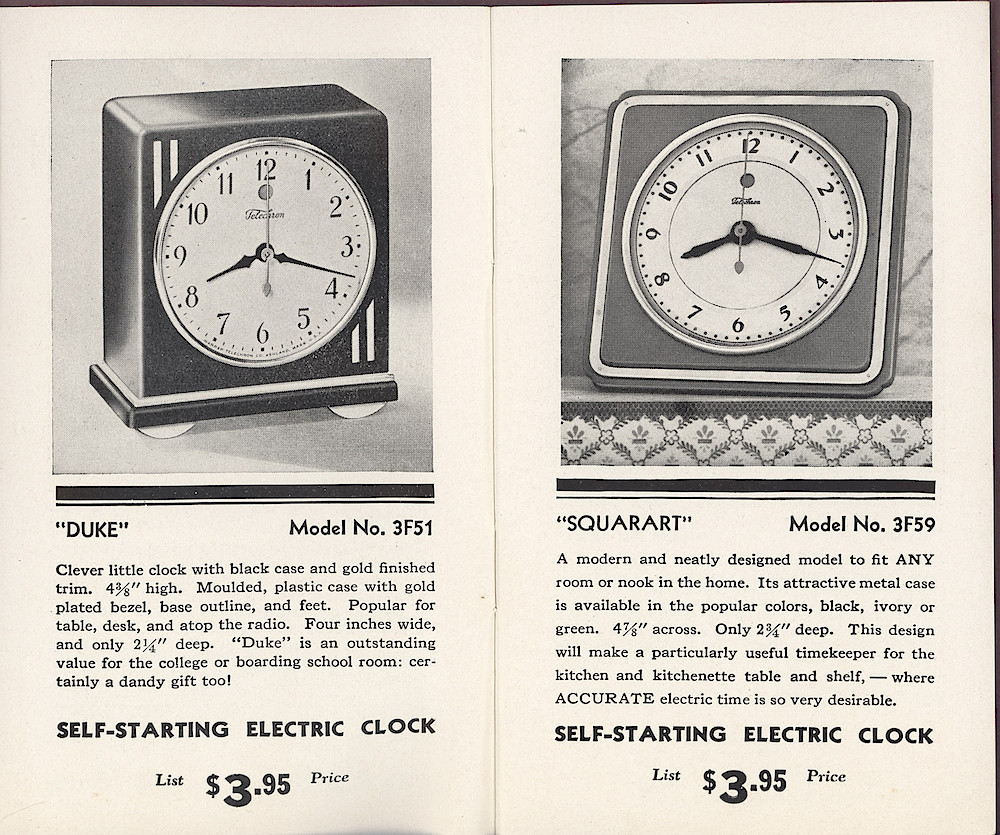 Telechron Spring 1936 Catalog > 4-5