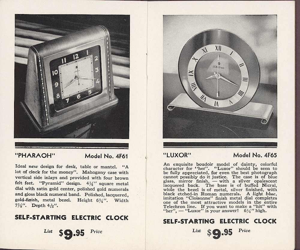 Telechron Spring 1936 Catalog > 18-19