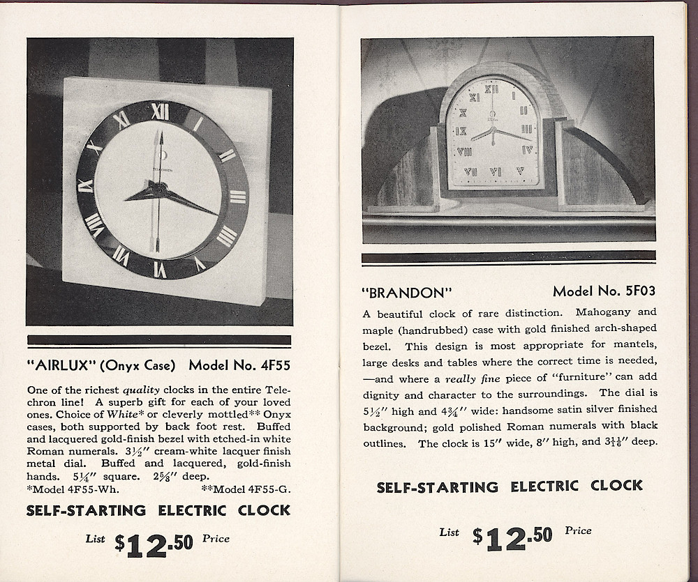 Telechron Spring 1936 Catalog > 26-27